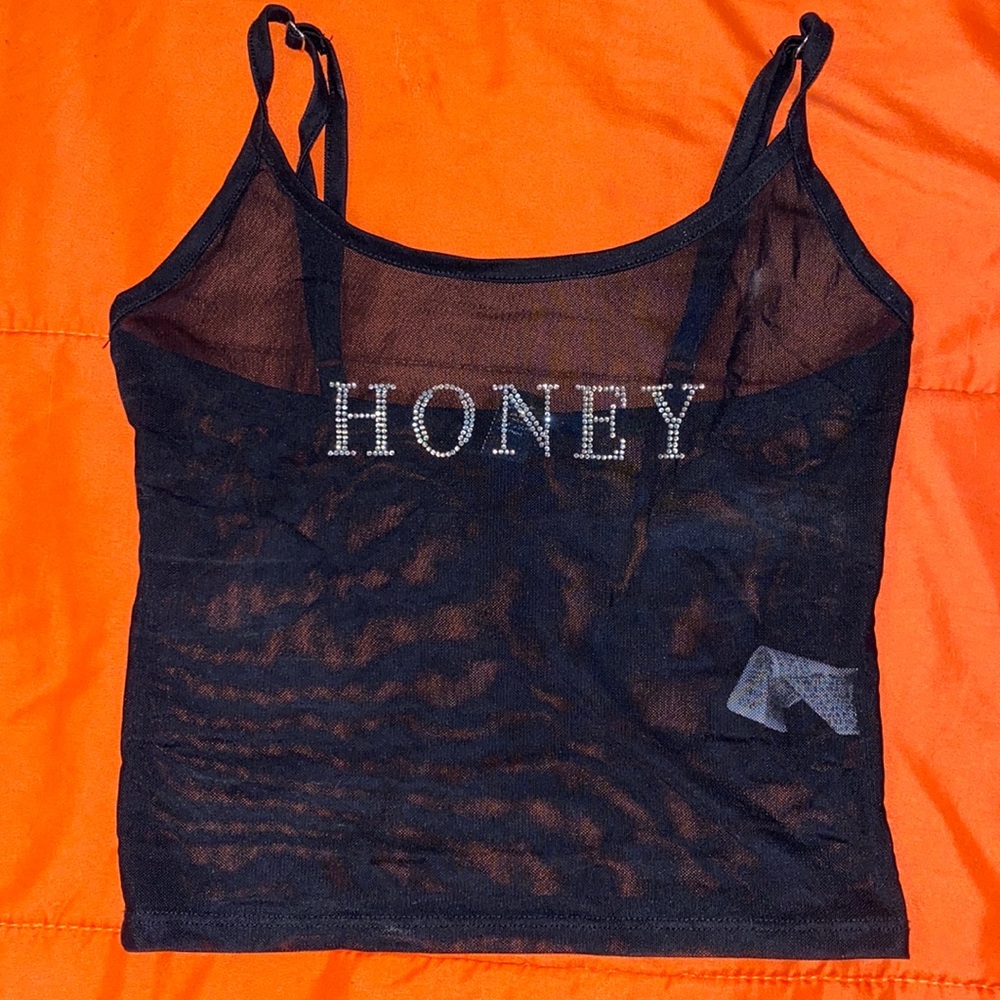 “Honey” sheer crop top